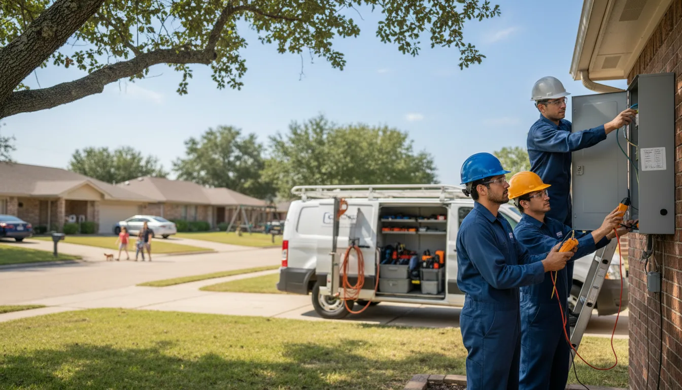 Certified electrician providing emergency electrical services in North Richland Hills, TX